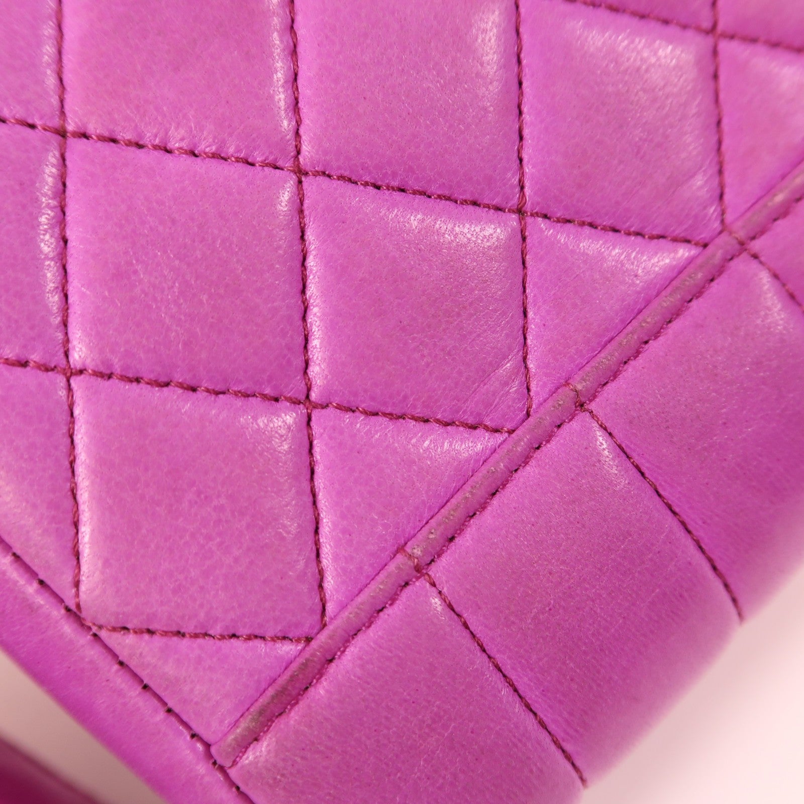 Chanel CC GHW Shoulder Bag - Purple, Calfskin Leather