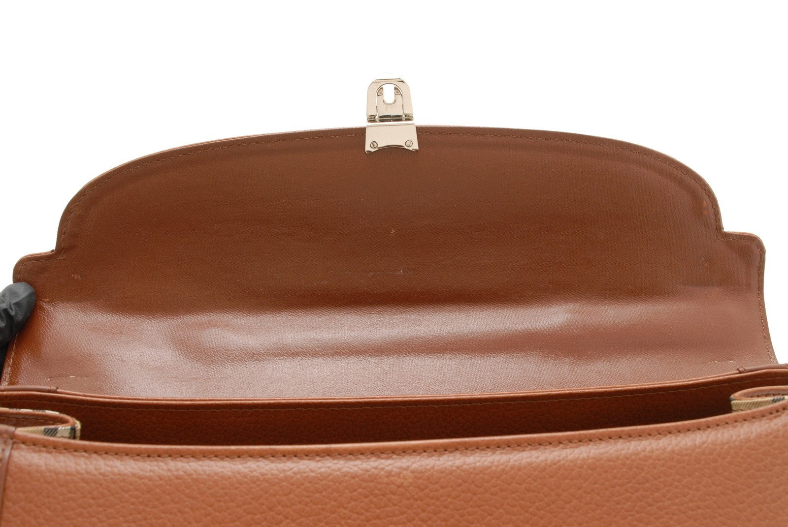 Burberry Nova Check Hand Tote Bag - Brown, Leather