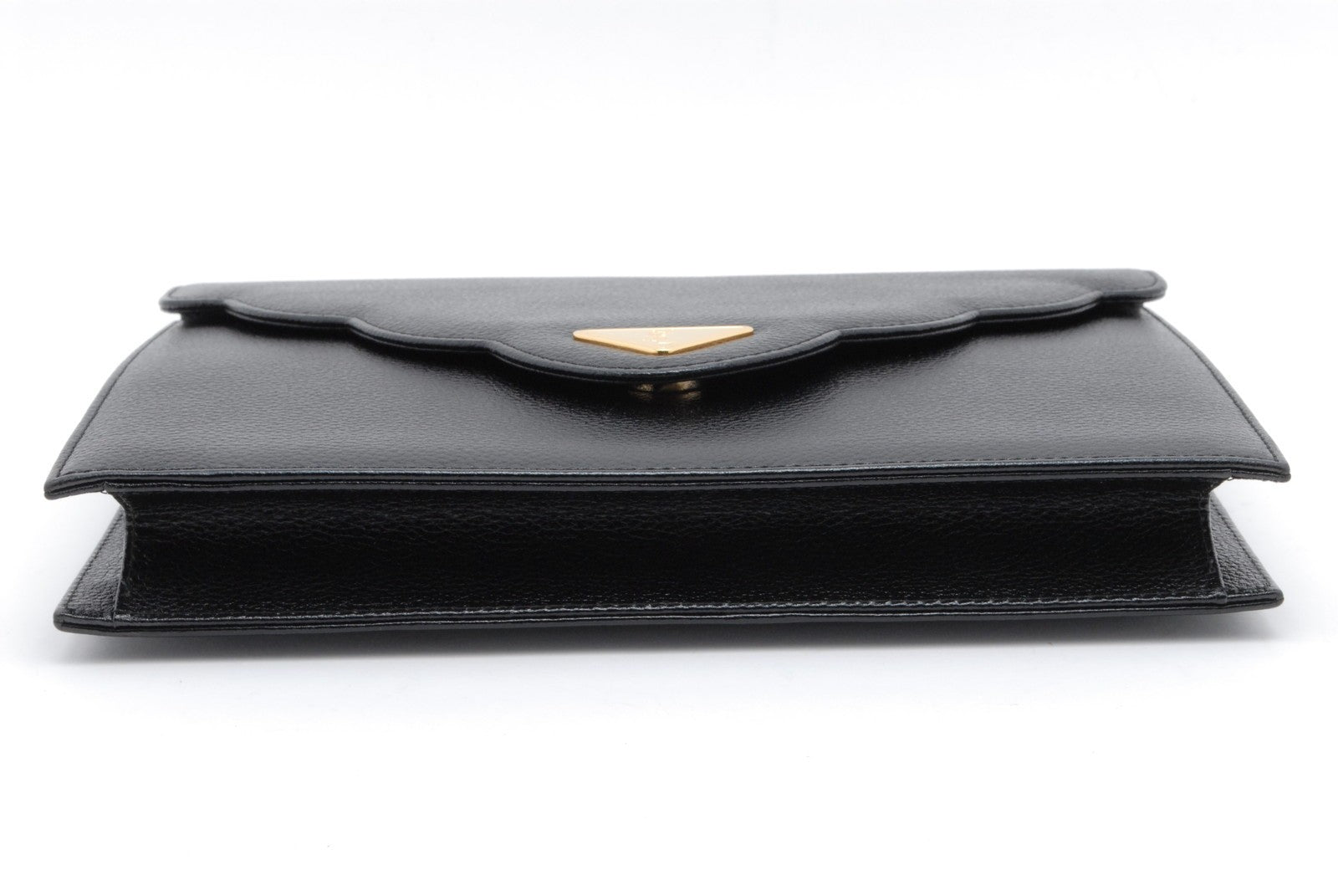 Saint Laurent YSL Clutch Bag - Black, Leather