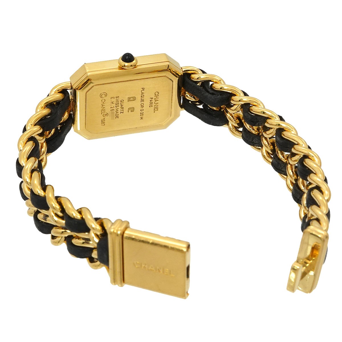 CHANEL Premiere Size L H0001 Watch - Black, Stainless steel/Leather