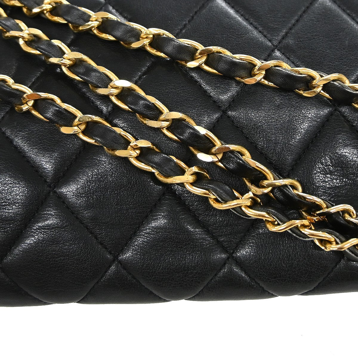 Chanel Single Chain Shoulder Bag - Black, Lambskin