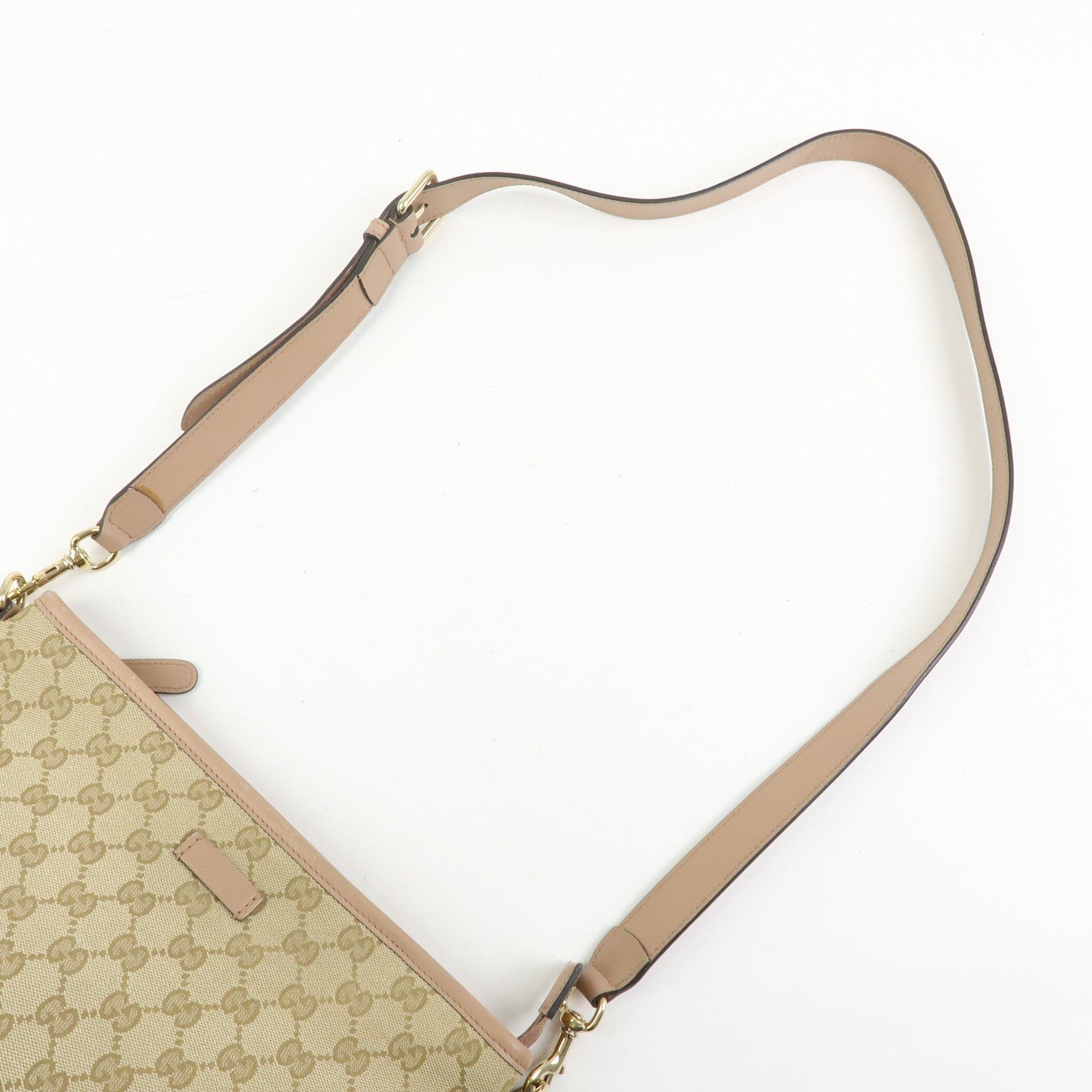 Gucci Shoulder Crossbody Bag - Beige Pink, GG Canvas Leather