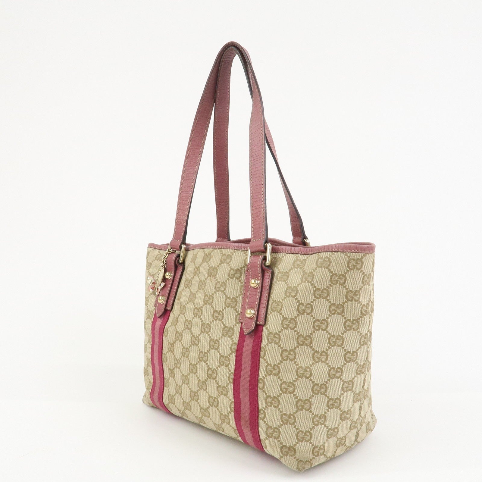 Gucci Tote Bag - Beige Pink, GG Canvas Leather 
