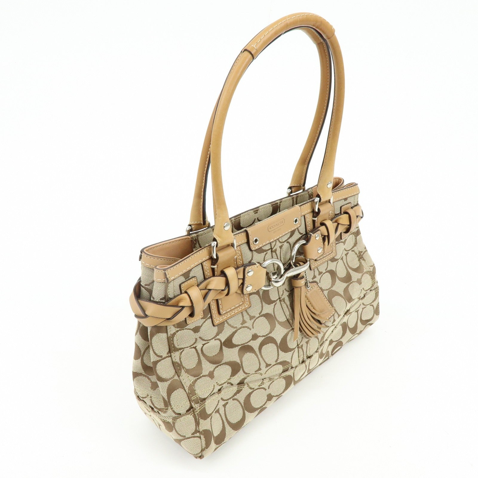 Coach Tote Bag - Brown, Canvas Leather