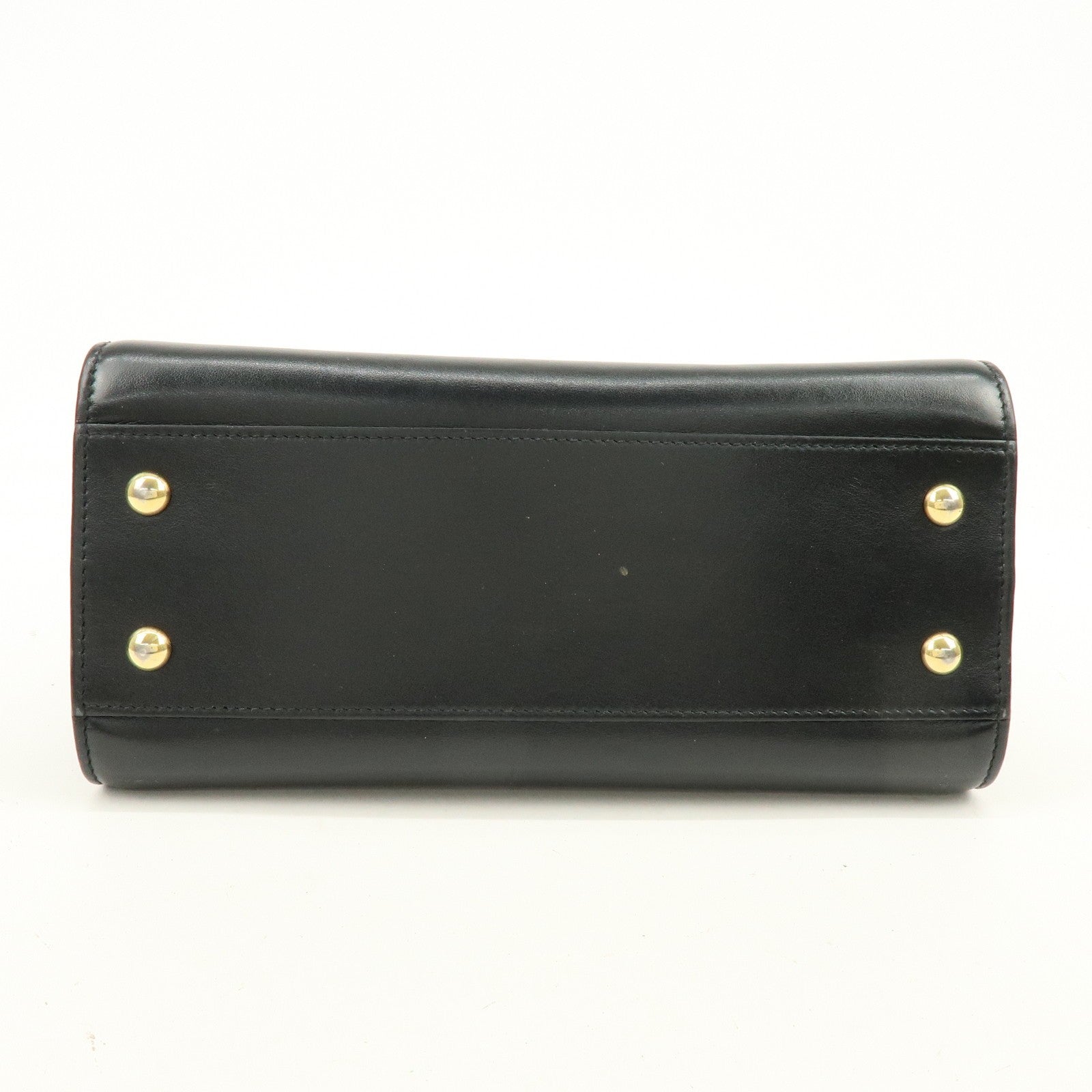 Saint Laurent Paris Baby Cabas Cassandra Hand Bag - Black, Leather 