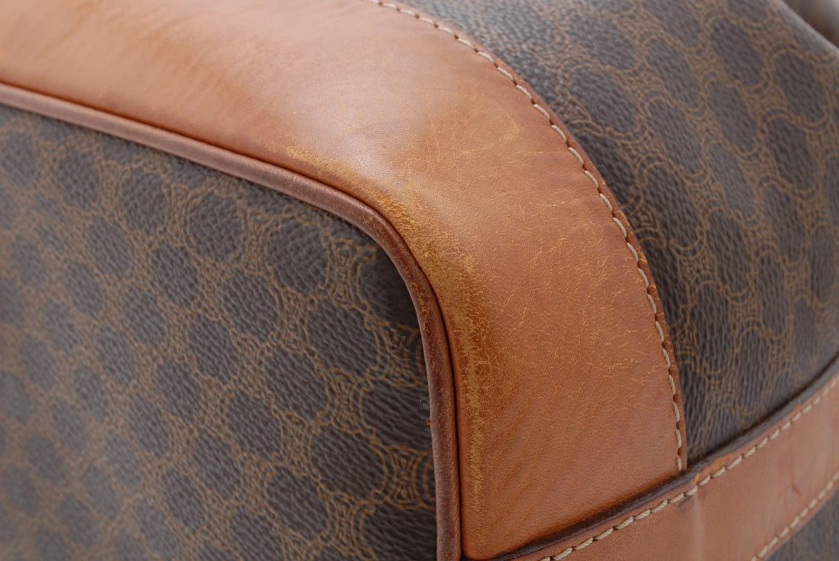 Celine Macadam Bucket Shoulder Bag - Brown, Leather