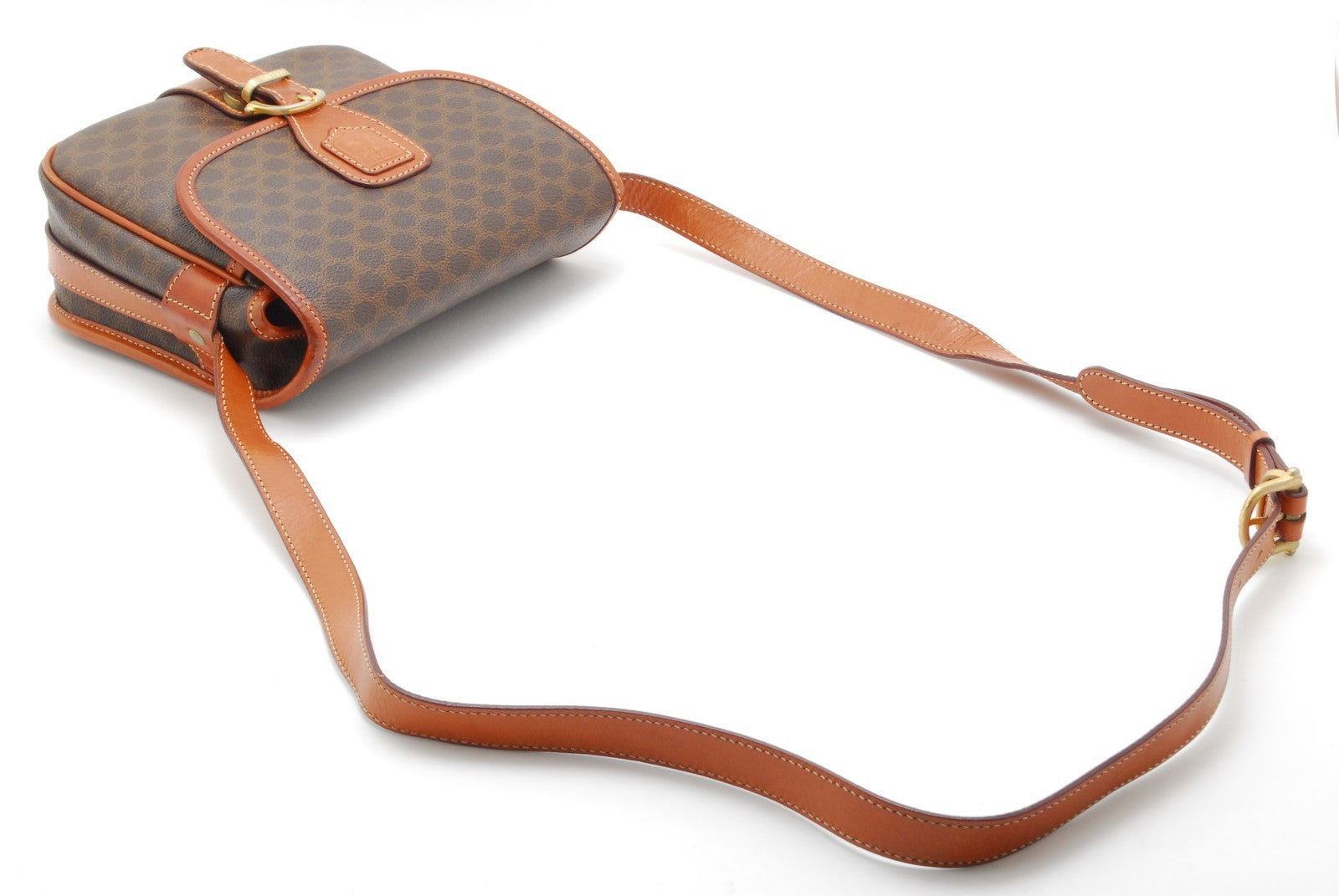 Celine Macadam Shoulder Bag - Brown, Leather PVC 