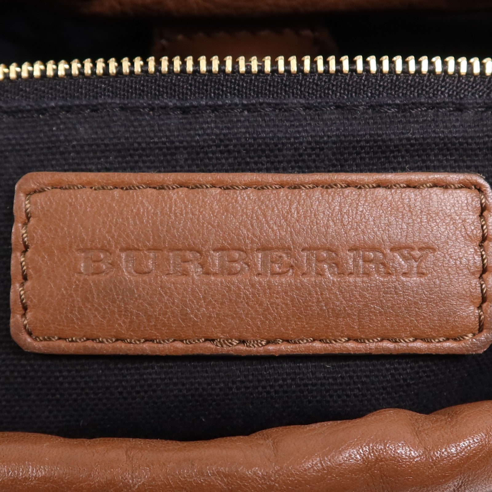 Burberry GHW Shoulder Bag - Brown, Calfskin Leather