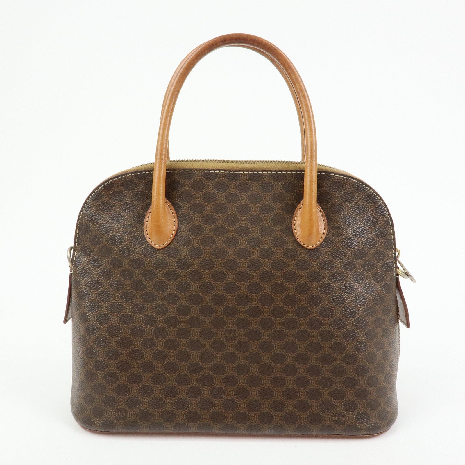 Celine Macadam 2Way Hand Bag - Brown, PVC Leather