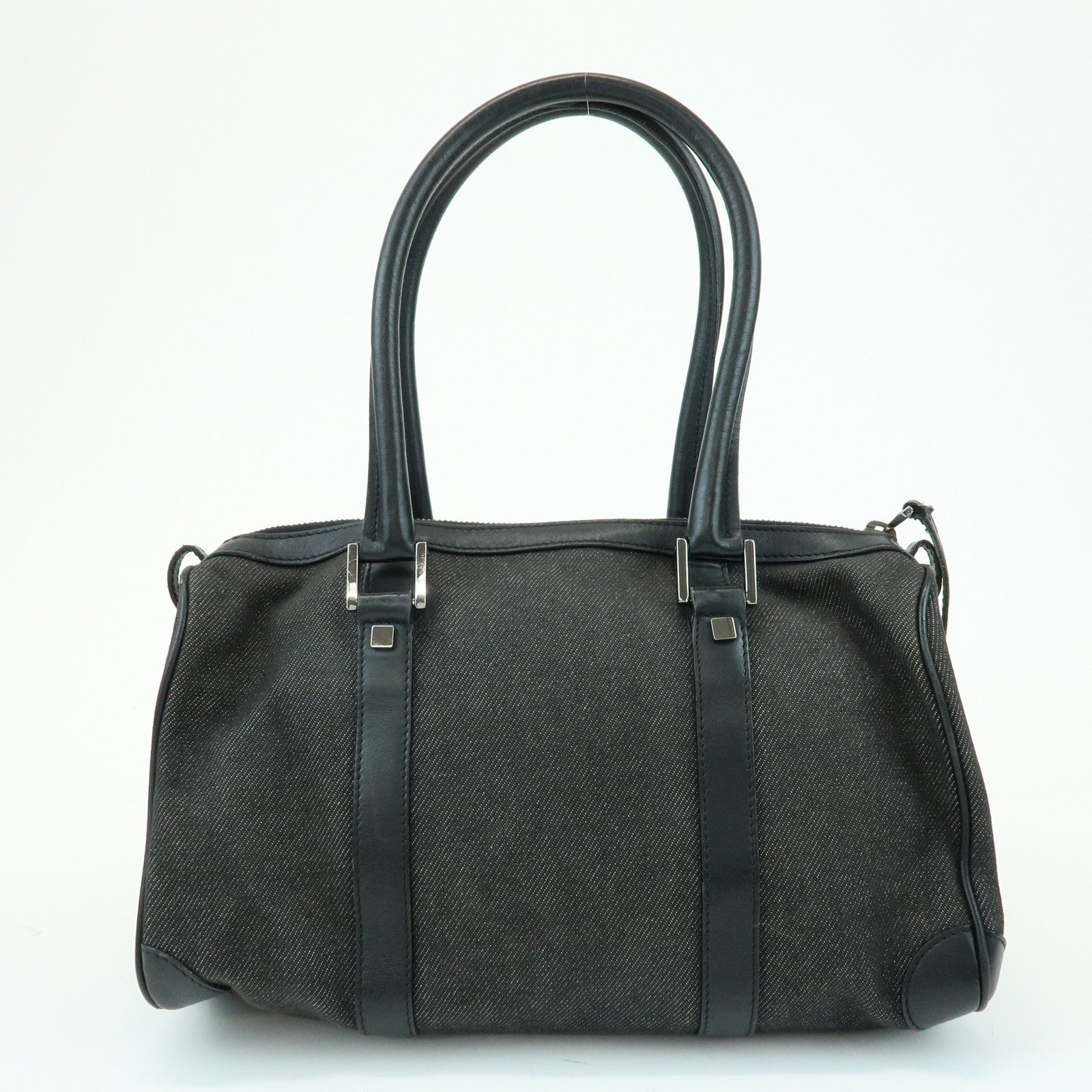 Gucci Boston Bag - Black, Dark Grey, Canvas
