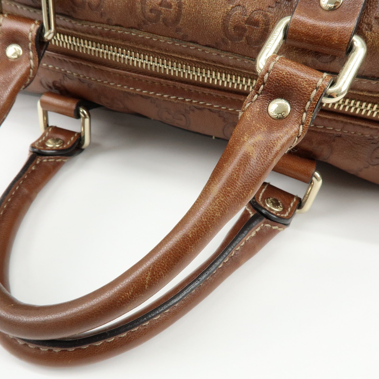 Gucci Boston Handbag - Brown, Guccissima Leather