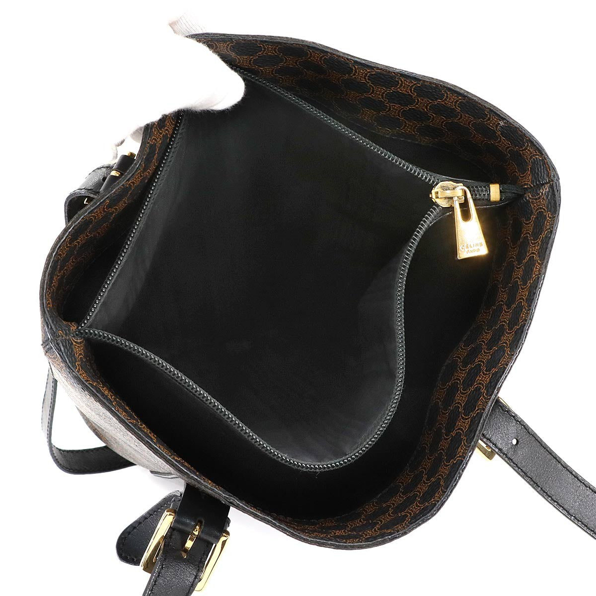 Celine Macadam Shoulder Bag - Black and Brown, PVC and Leather