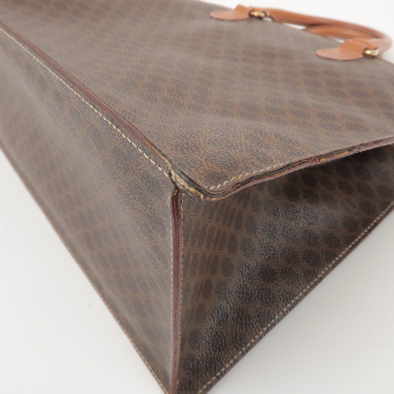 Celine Tote Bag Handbag - Brown, PVC Coated Canvas and Leather