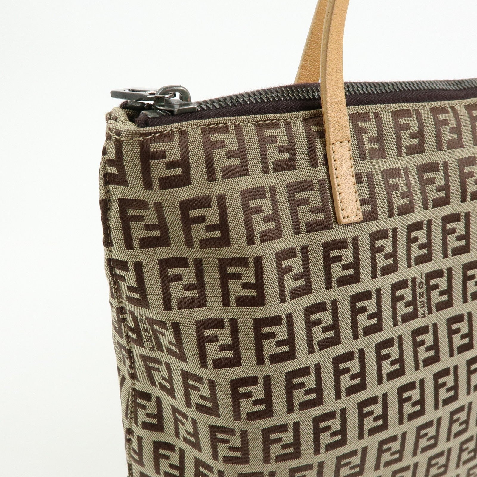 Fendi Tote Bag - Beige, Canvas Leather