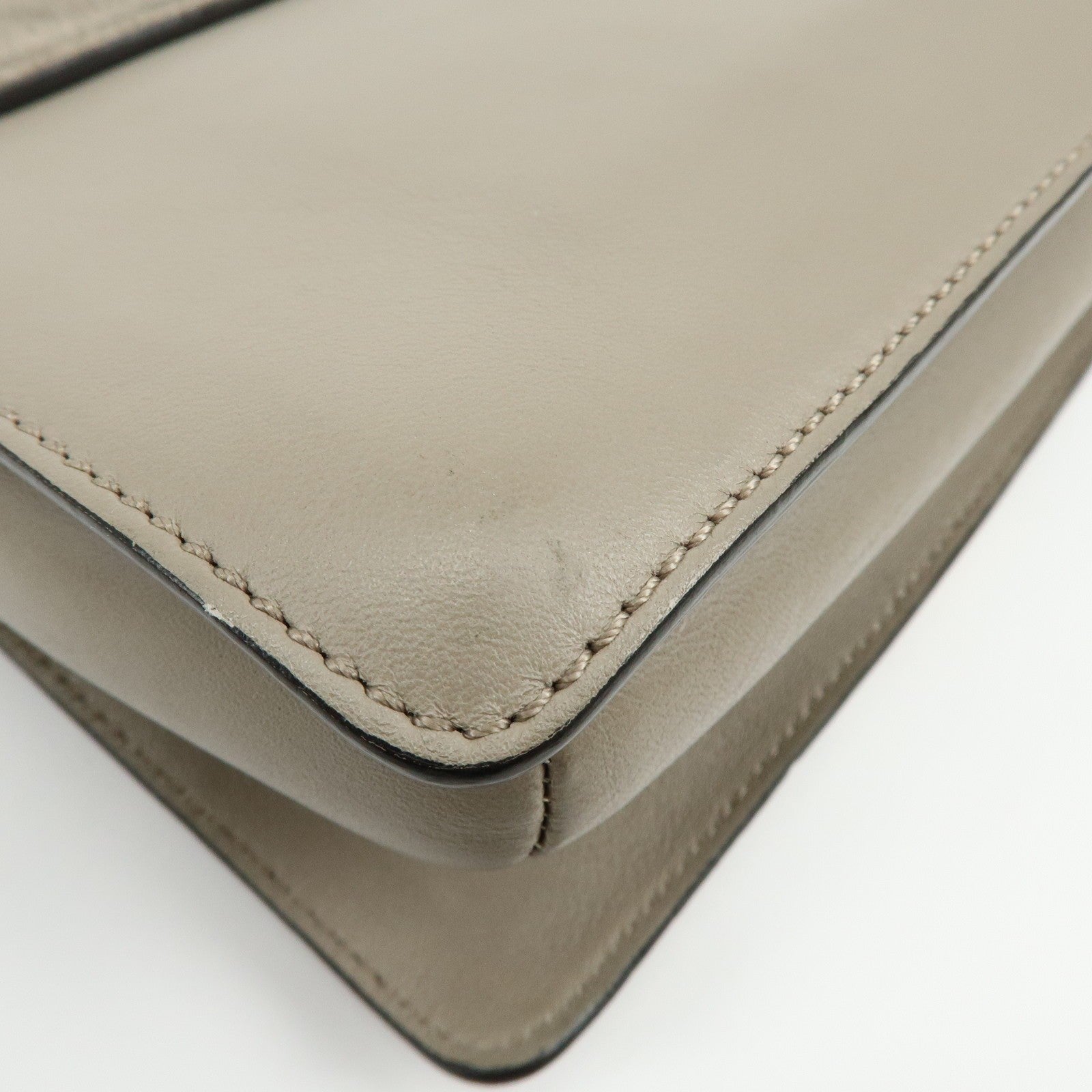 Chloe Faye Shoulder Bag - Greige, Suede Leather