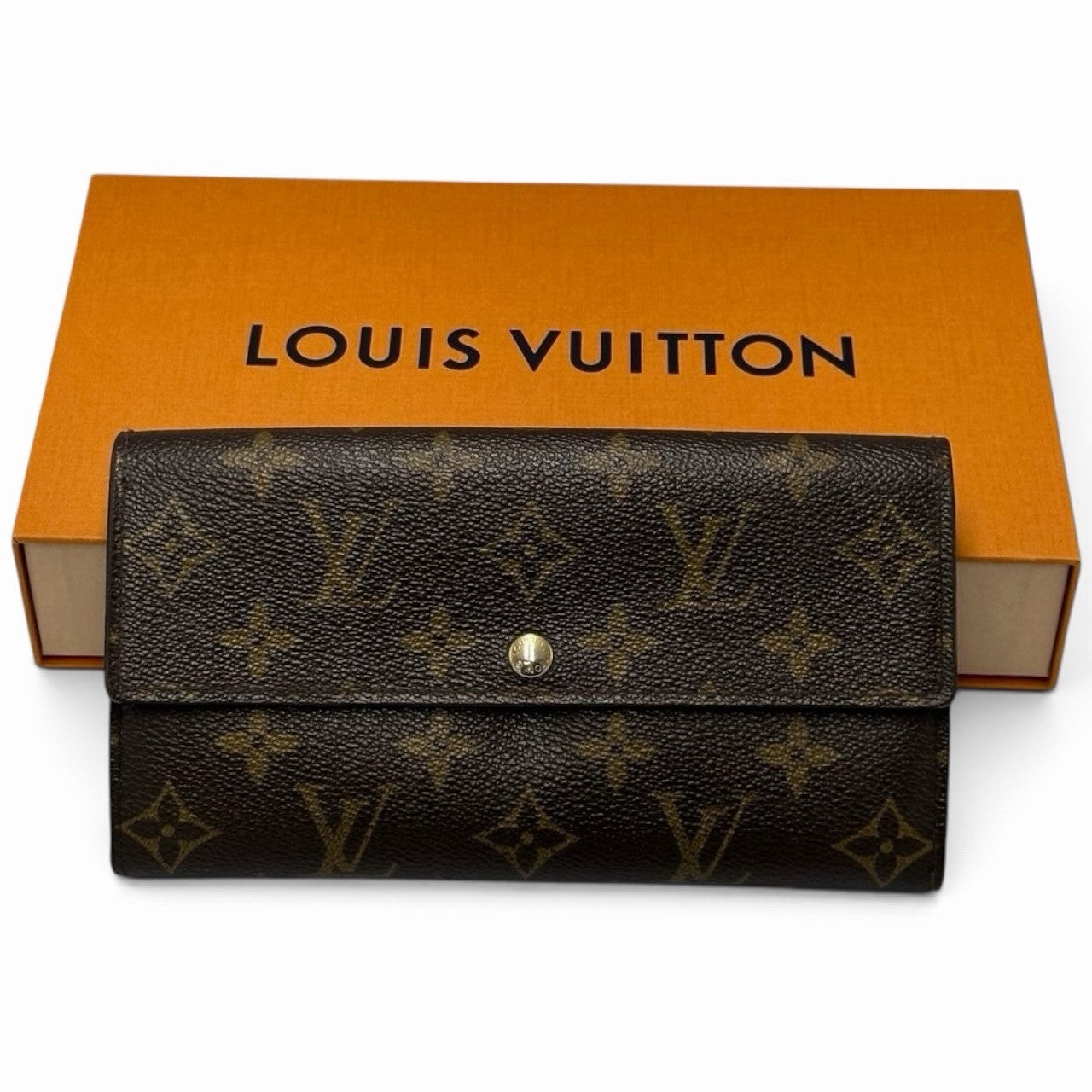Louis Vuitton Portefeuille Sarah Long Wallet - Brown, Leather