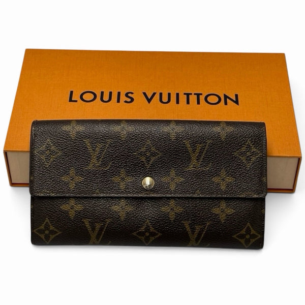 Louis Vuitton Portefeuille Sarah Long Wallet - Brown, Leather