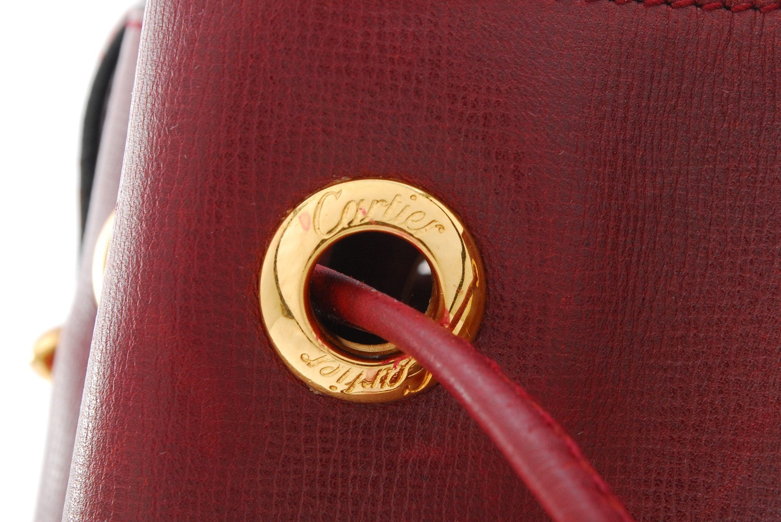 Cartier Must de Cartier Drawstring Shoulder Bag - Red, Leather