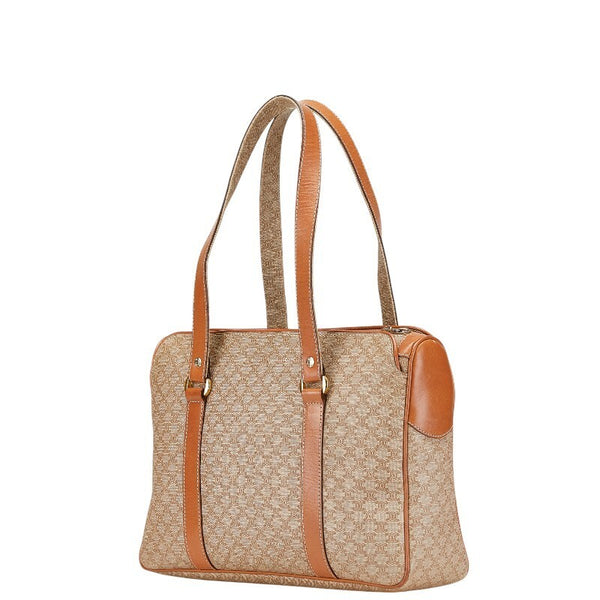 Celine Macadam Handbag Tote Bag - Beige Brown, PVC Leather 