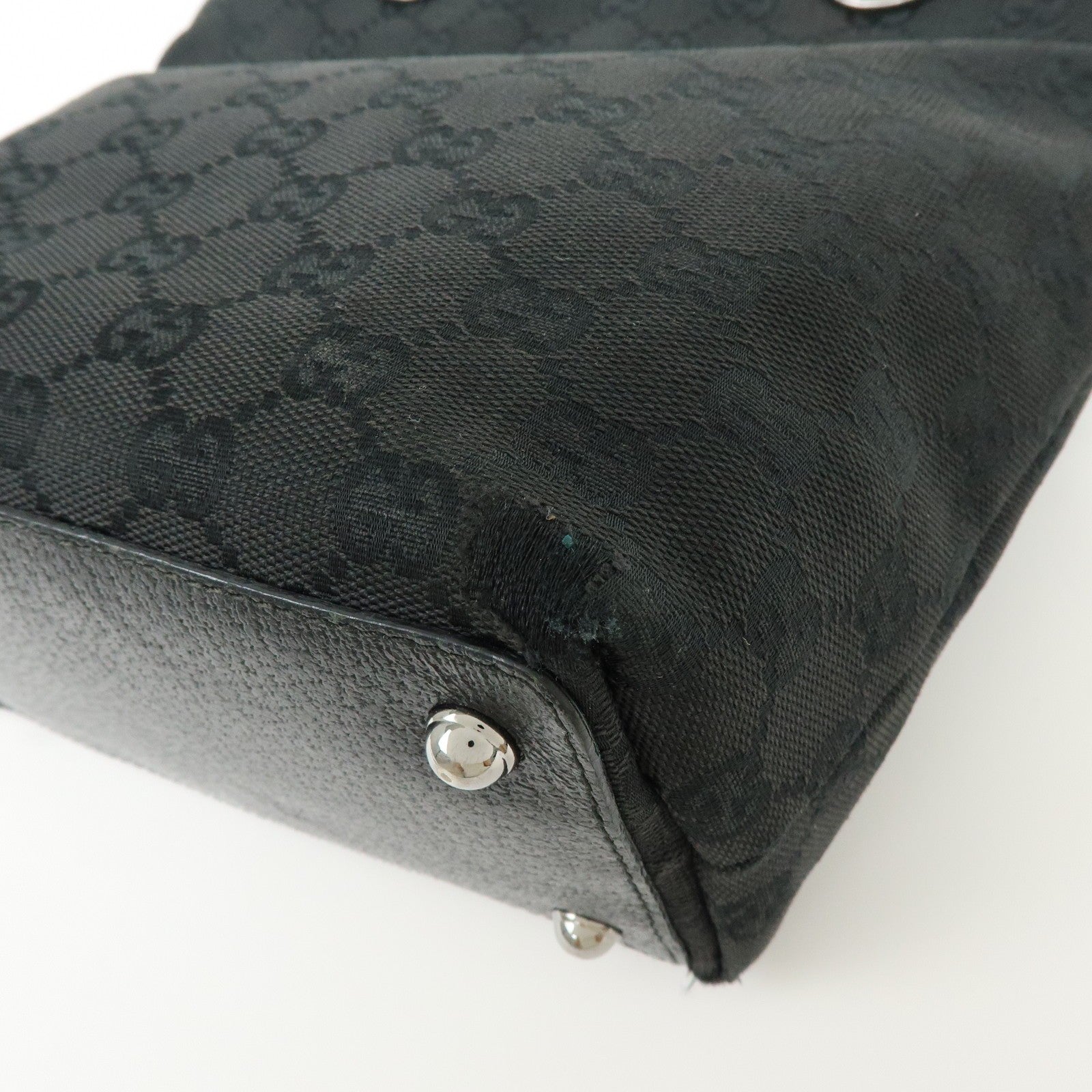 Gucci Tote Bag - Black, GG Canvas, Leather