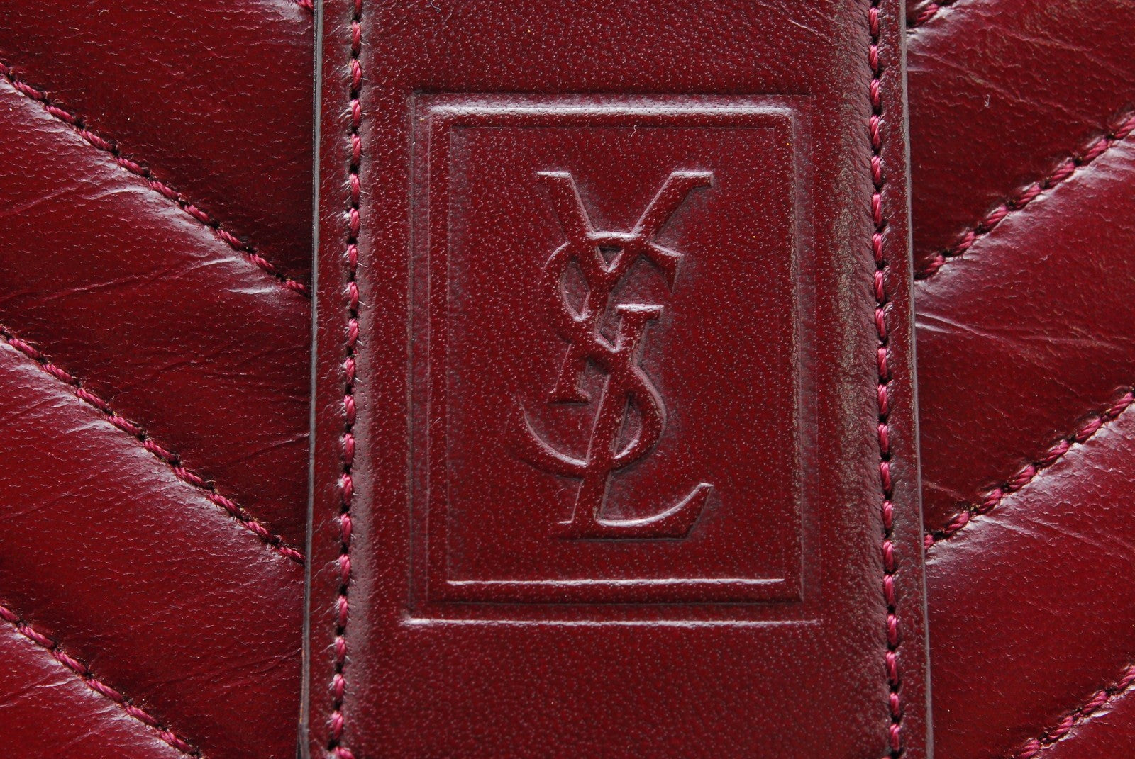 Saint Laurent Yves Clutch Bag - Red Bordeaux, Leather