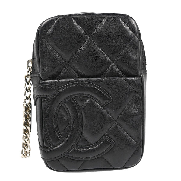 Chanel Cambon Ligne Pouch Bag - Black, Calfskin Leather
