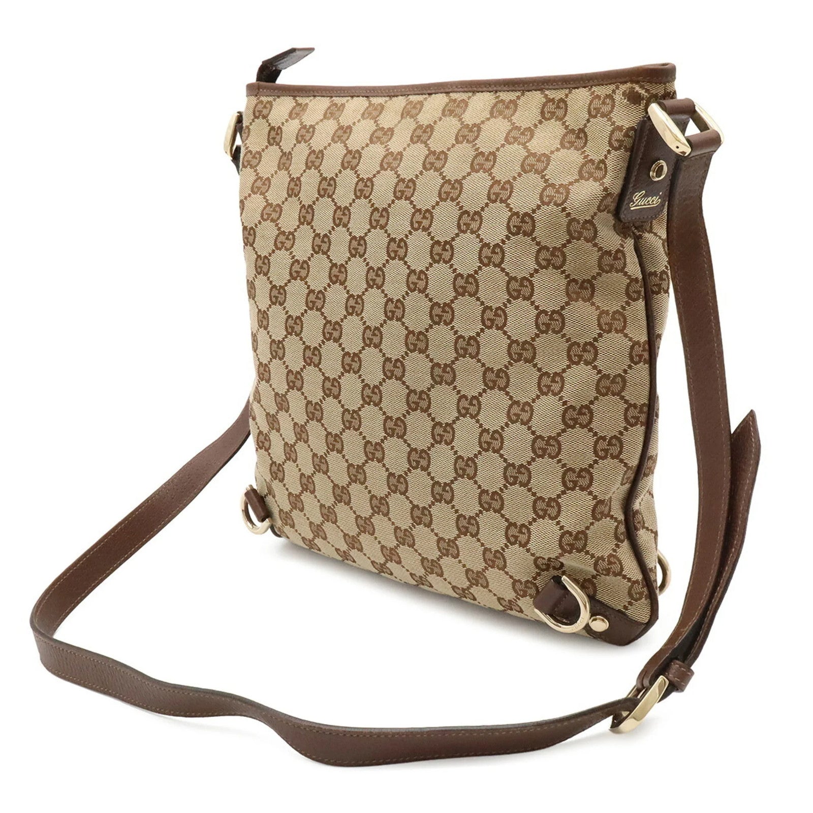 Gucci Abbey Shoulder Bag - Khaki Beige/Brown, GG Canvas