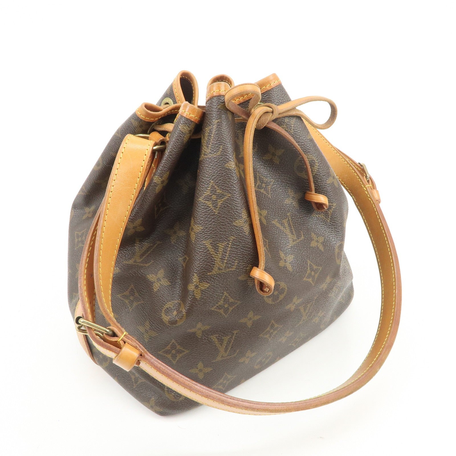 Louis Vuitton Monogram Petit Noe Shoulder Bag - Brown, Monogram Canvas
