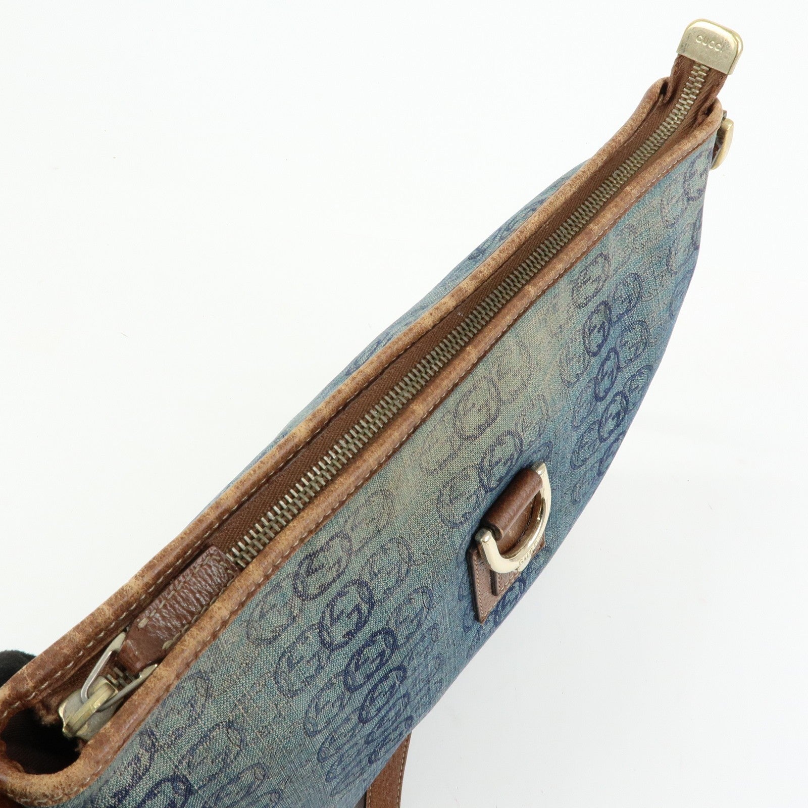 Gucci Abbey Crossbody Bag - Navy, Denim and Leather