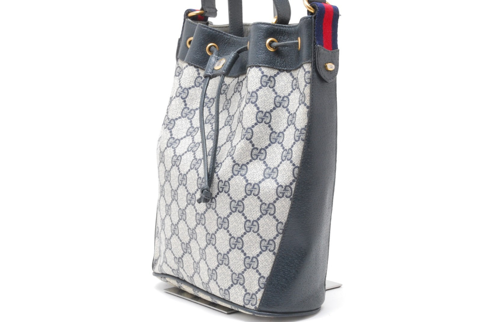 Gucci Sherry Line GG Shoulder Bag - Navy, Leather