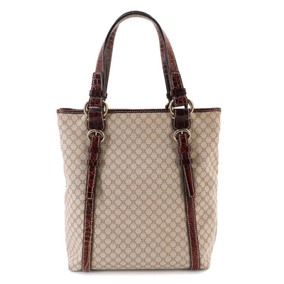 Celine Macadam Tote Bag - Beige, Brown, Canvas, Leather