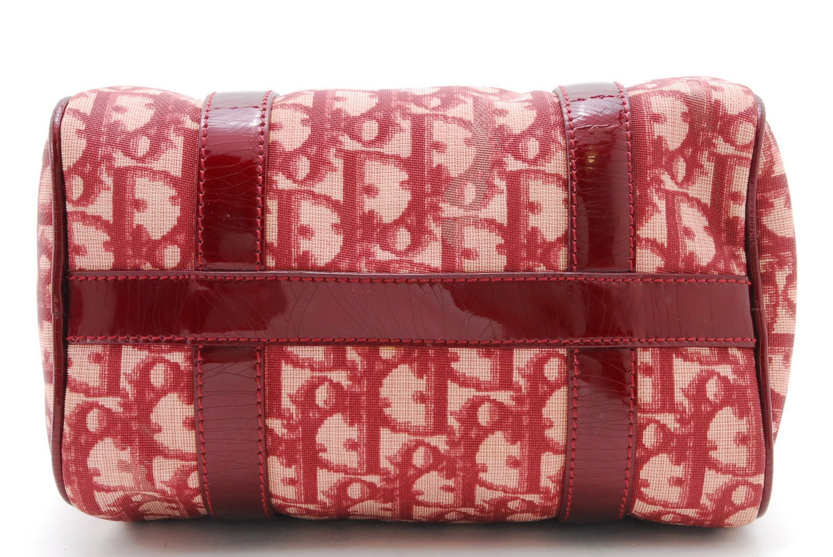Dior Trotter Mini Boston Handbag - Bordeaux, Canvas