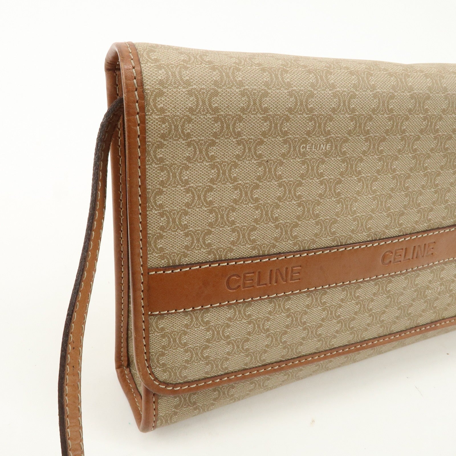 Celine Macadam 2Way Shoulder Bag - Beige, Leather