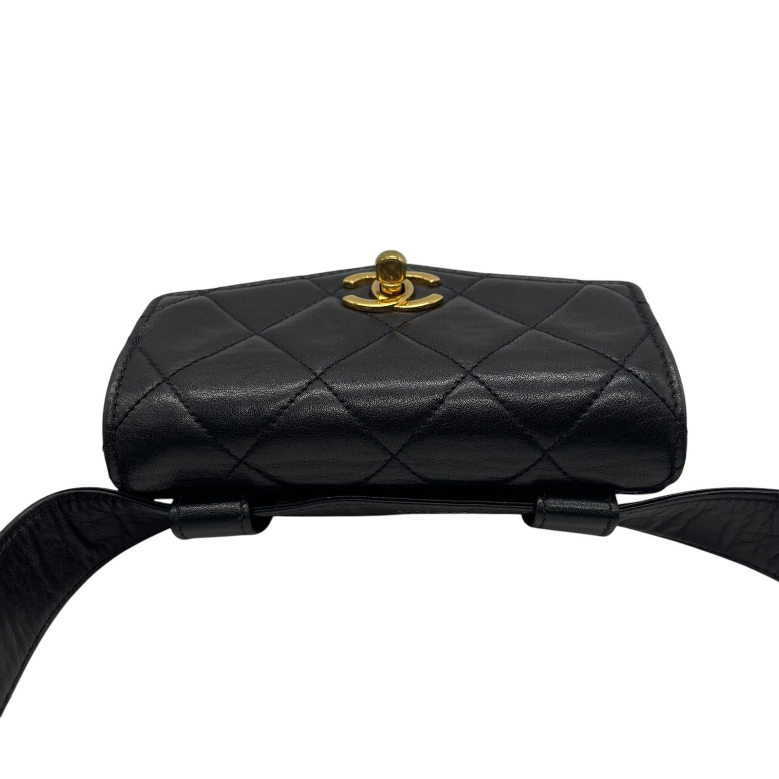 Chanel Matelasse Waist Pouch - Black, Leather