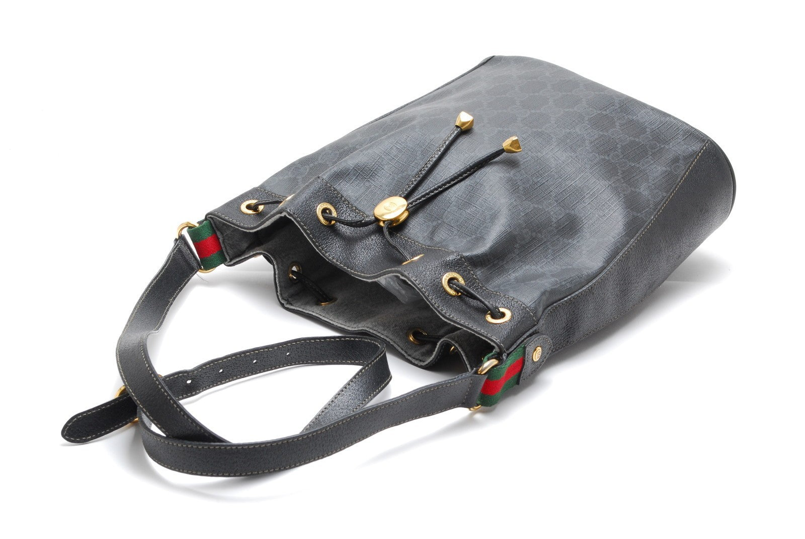 Gucci Sherry Line GG Shoulder Bag - Black, Leather 