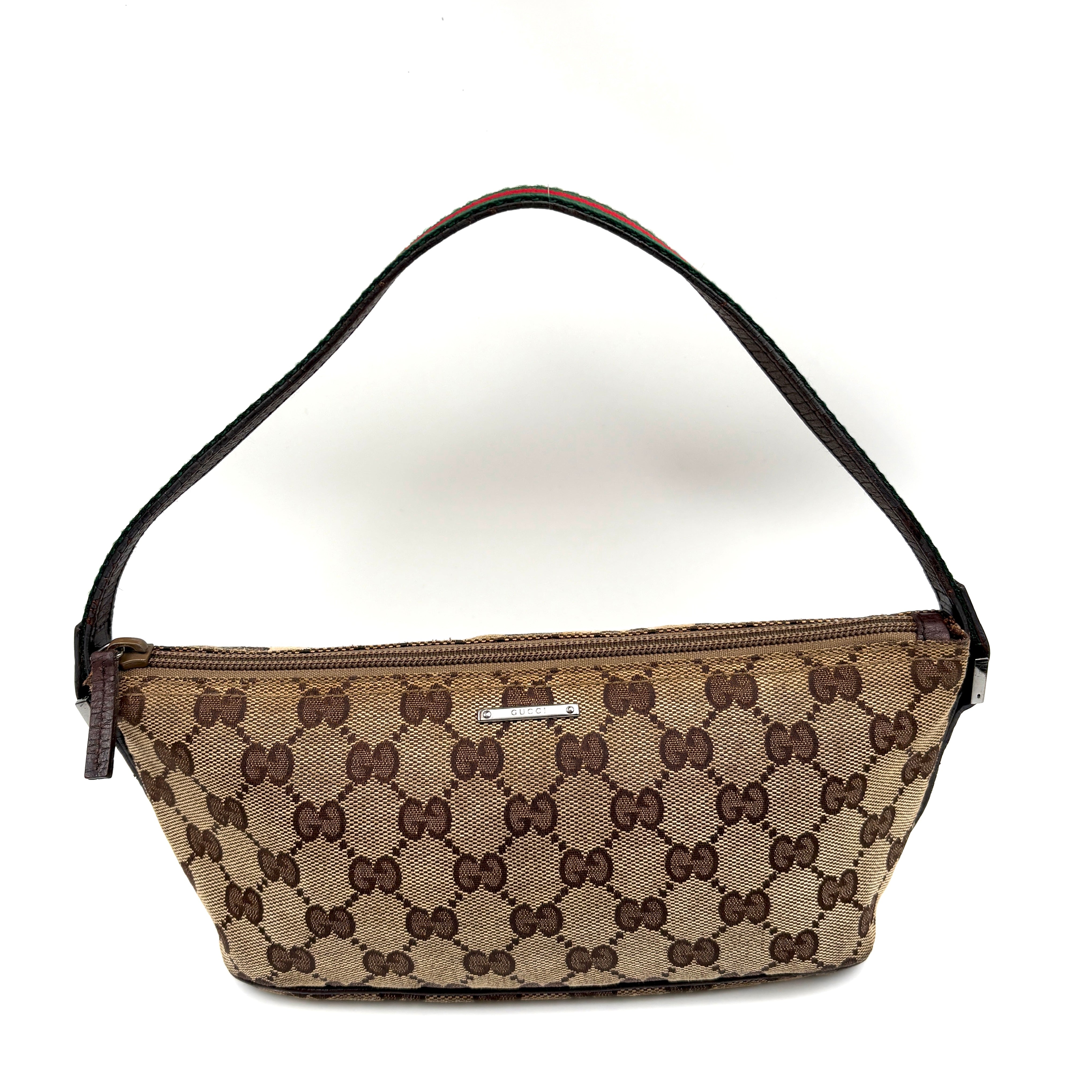 Boat bag GG Canvas Sherryline Beige Brown