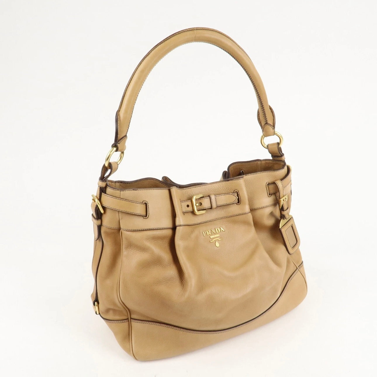 Prada Leather One Shoulder Bag - Brown, Leather