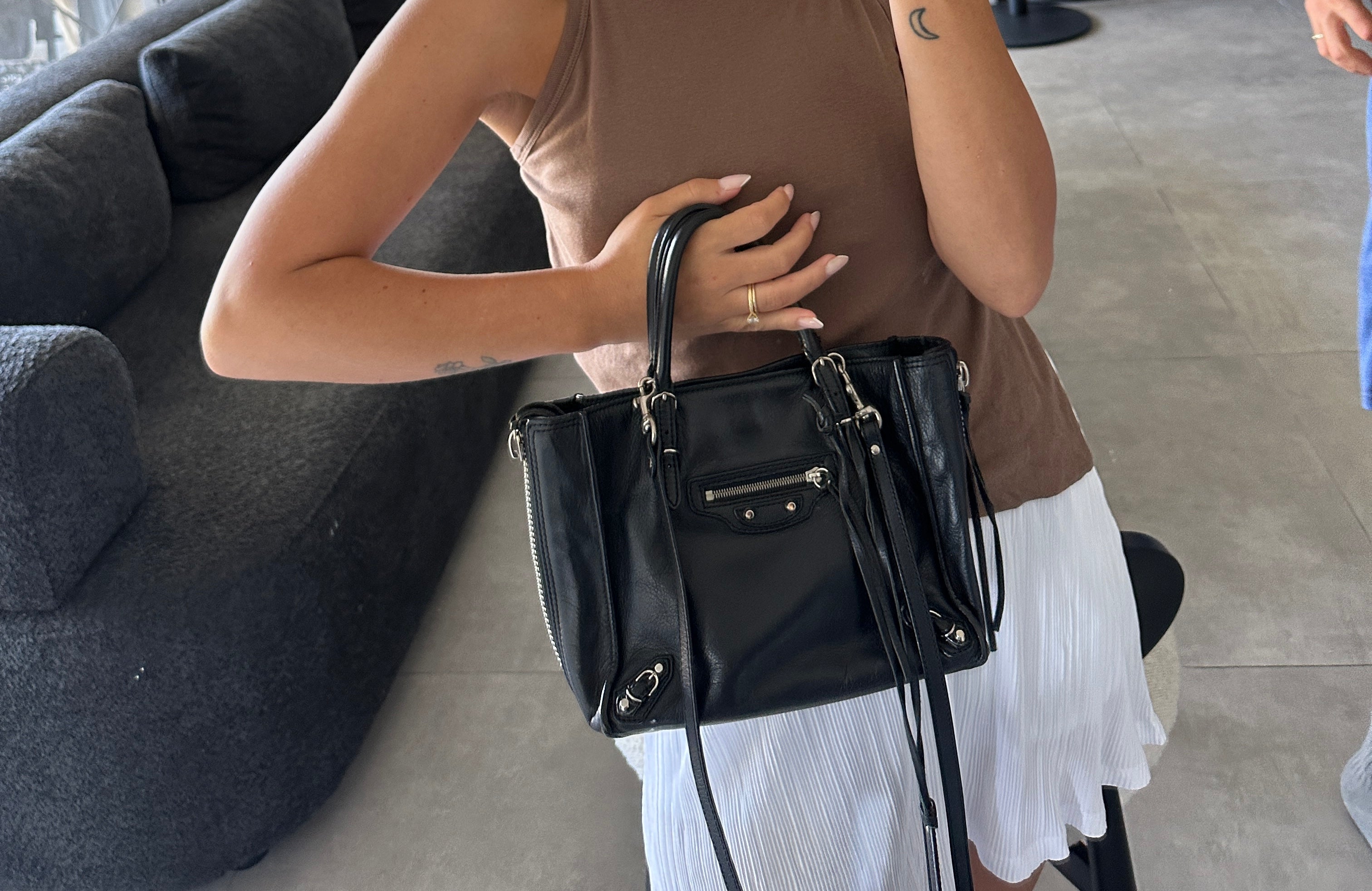 Leather Paper Mini 2way Shoulder Bag