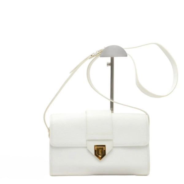 Saint Laurent YSL Shoulder Bag - Ivory, Leather 