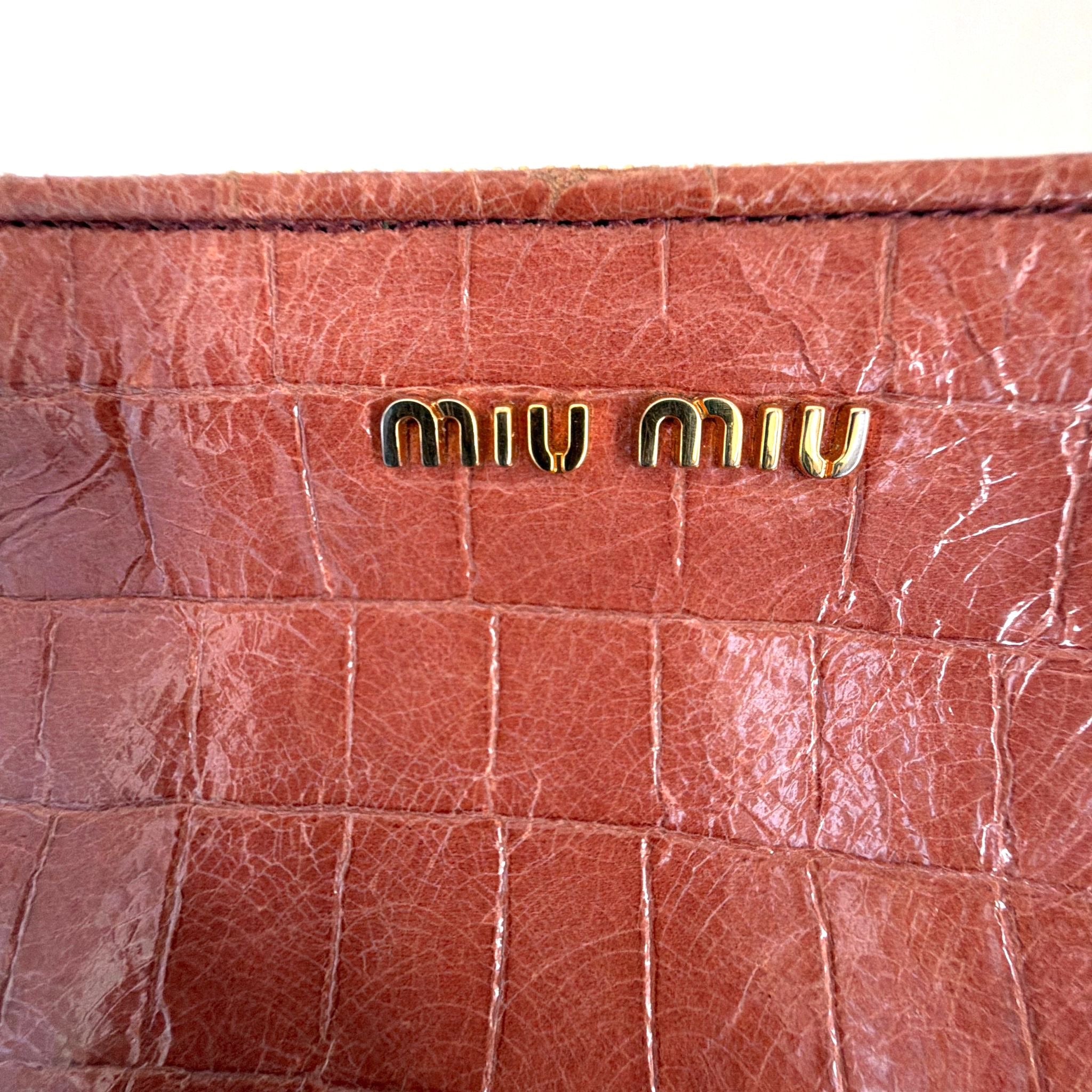 Miu Miu Croco Clutch
