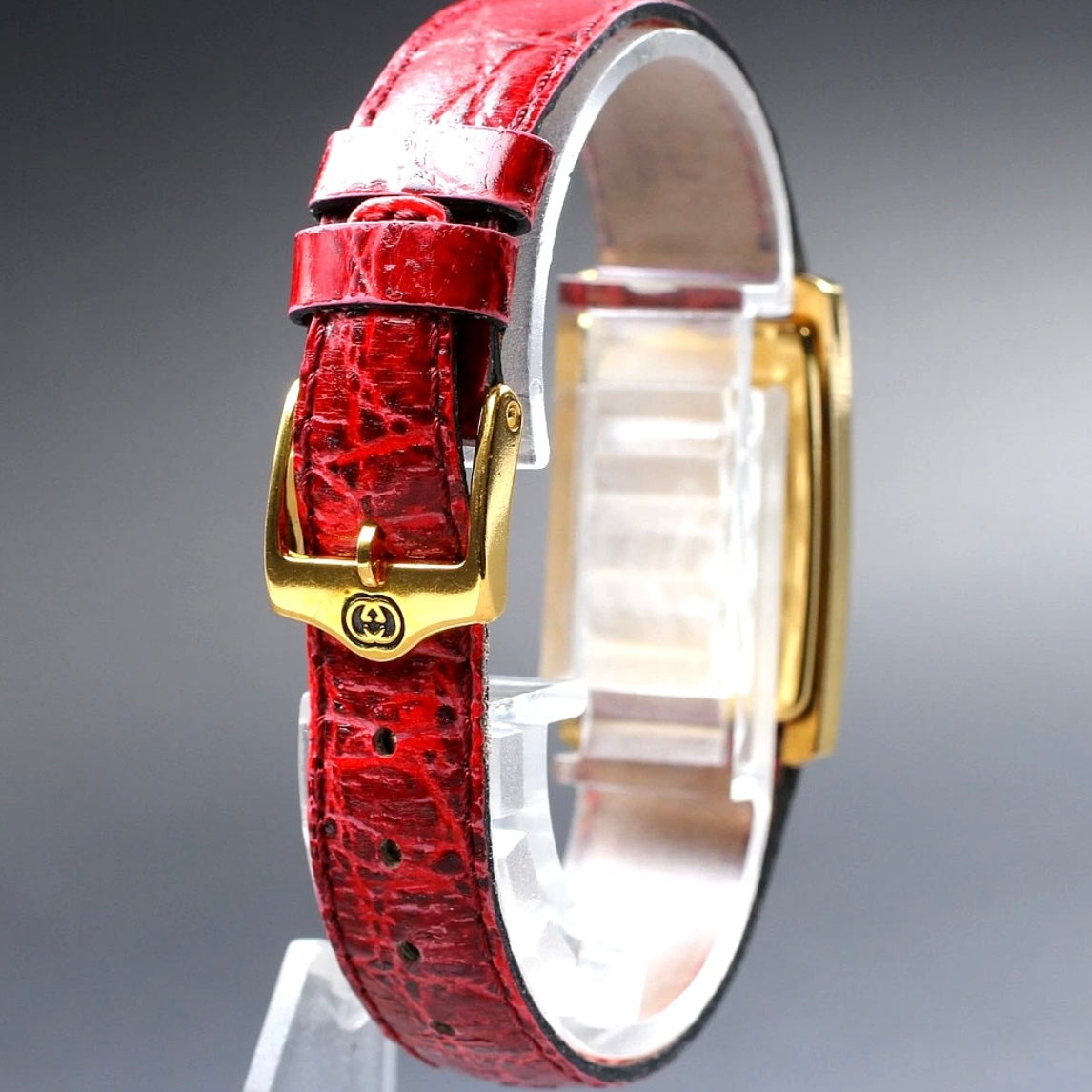 Vintage GUCCI 2600L 19mm Red Gold Quartz Women's Watch