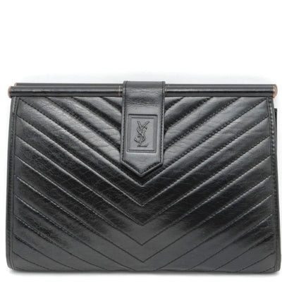 Saint Laurent Yves Saint Laurent Clutch Bag - Black, Leather