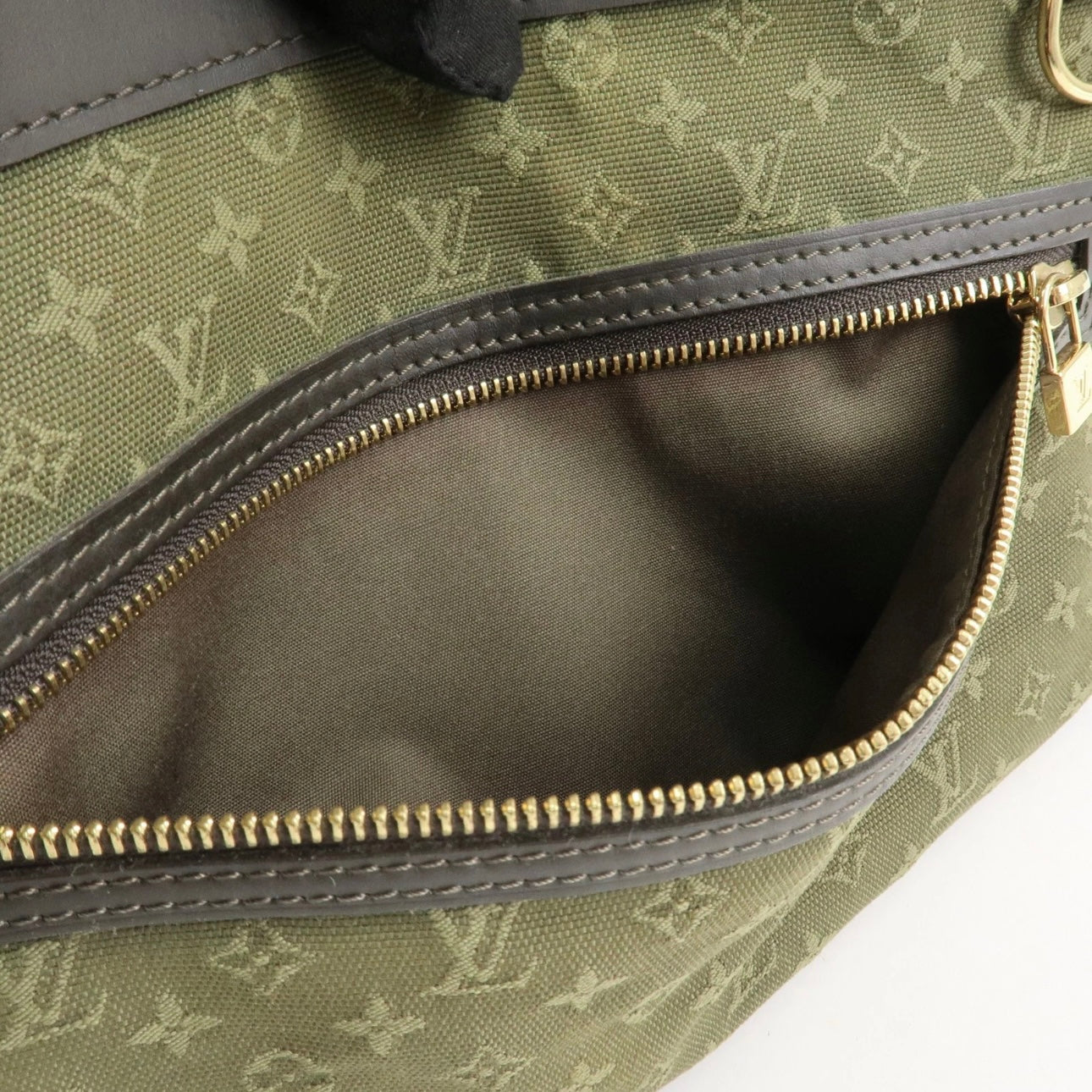 Louis Vuitton Monogram Mini Lucille PM Hand Bag Khaki