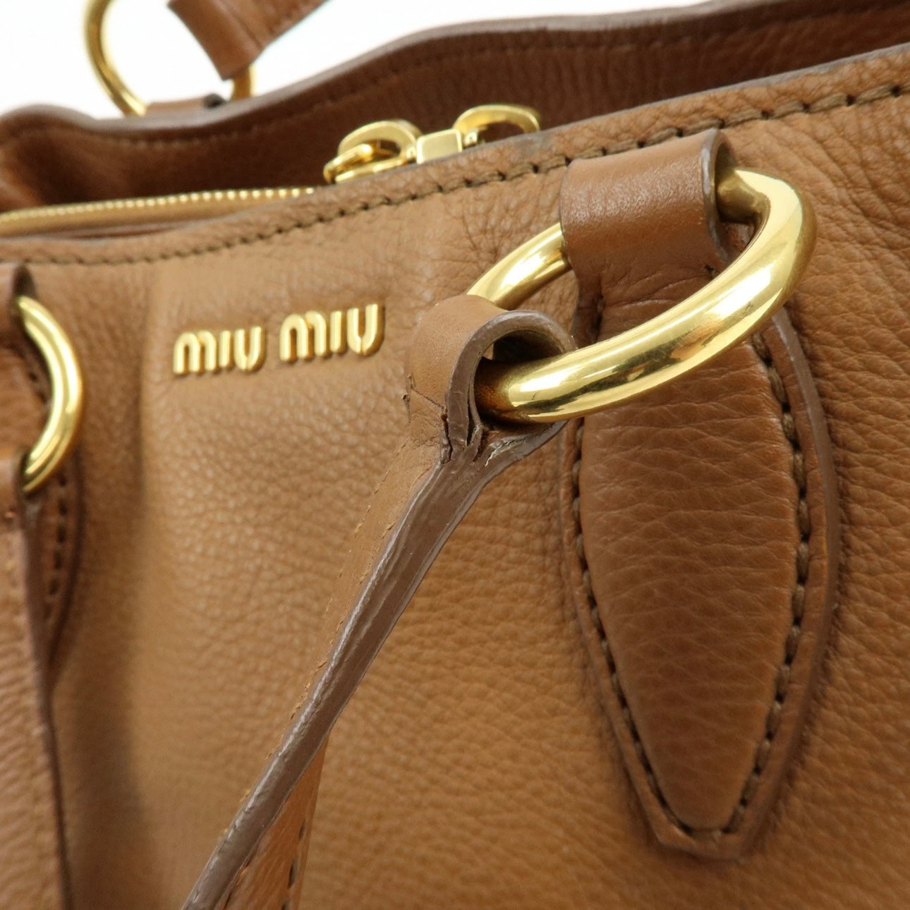 MIU MIU Leather Vitello Caribu Bag