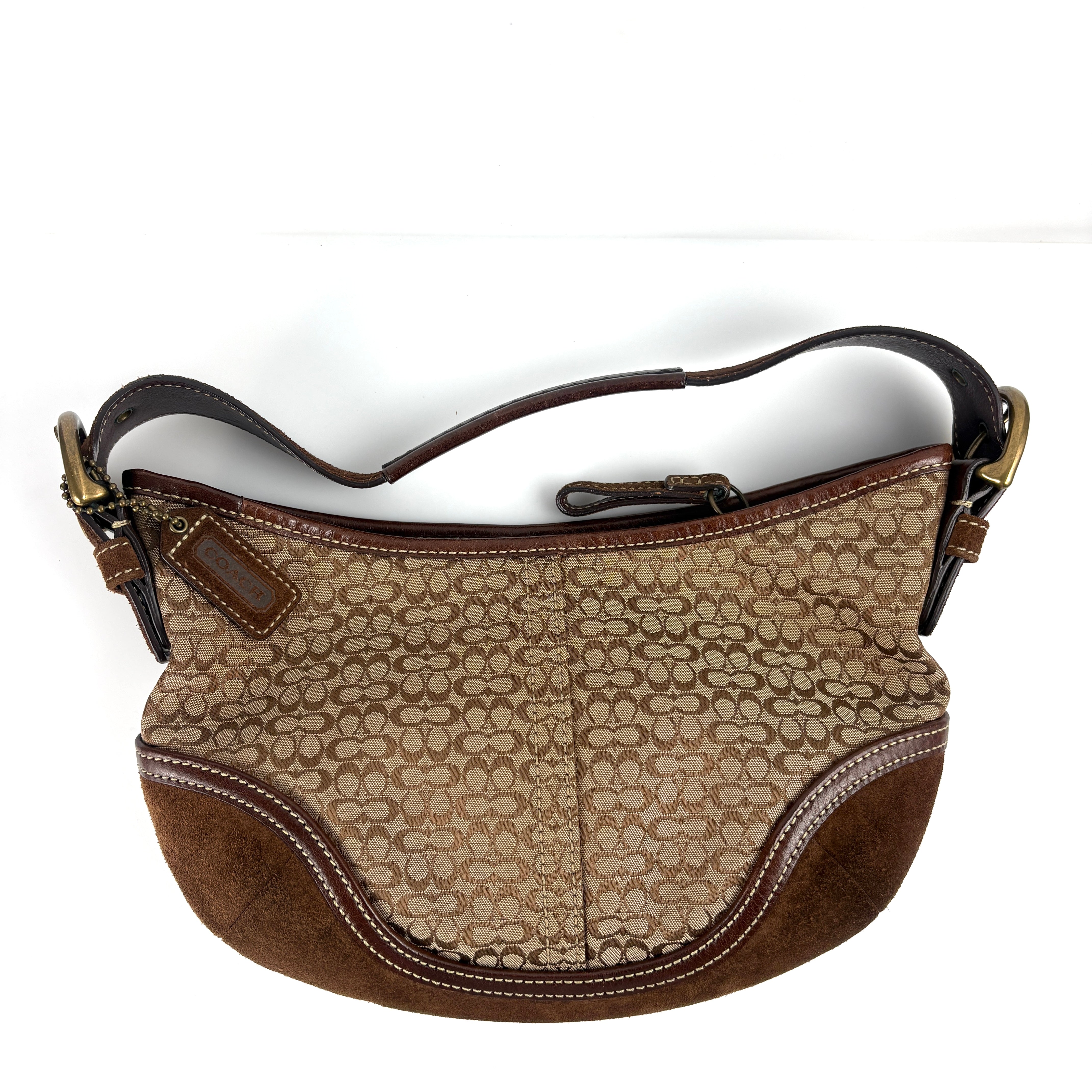 Coach Signature Suede Bag