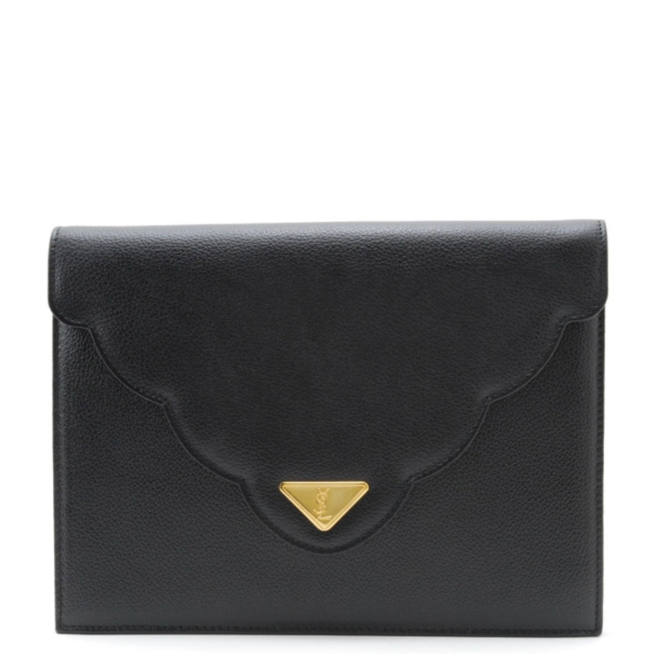 Saint Laurent Yves Saint Laurent Document Clutch Bag - Black, Leather