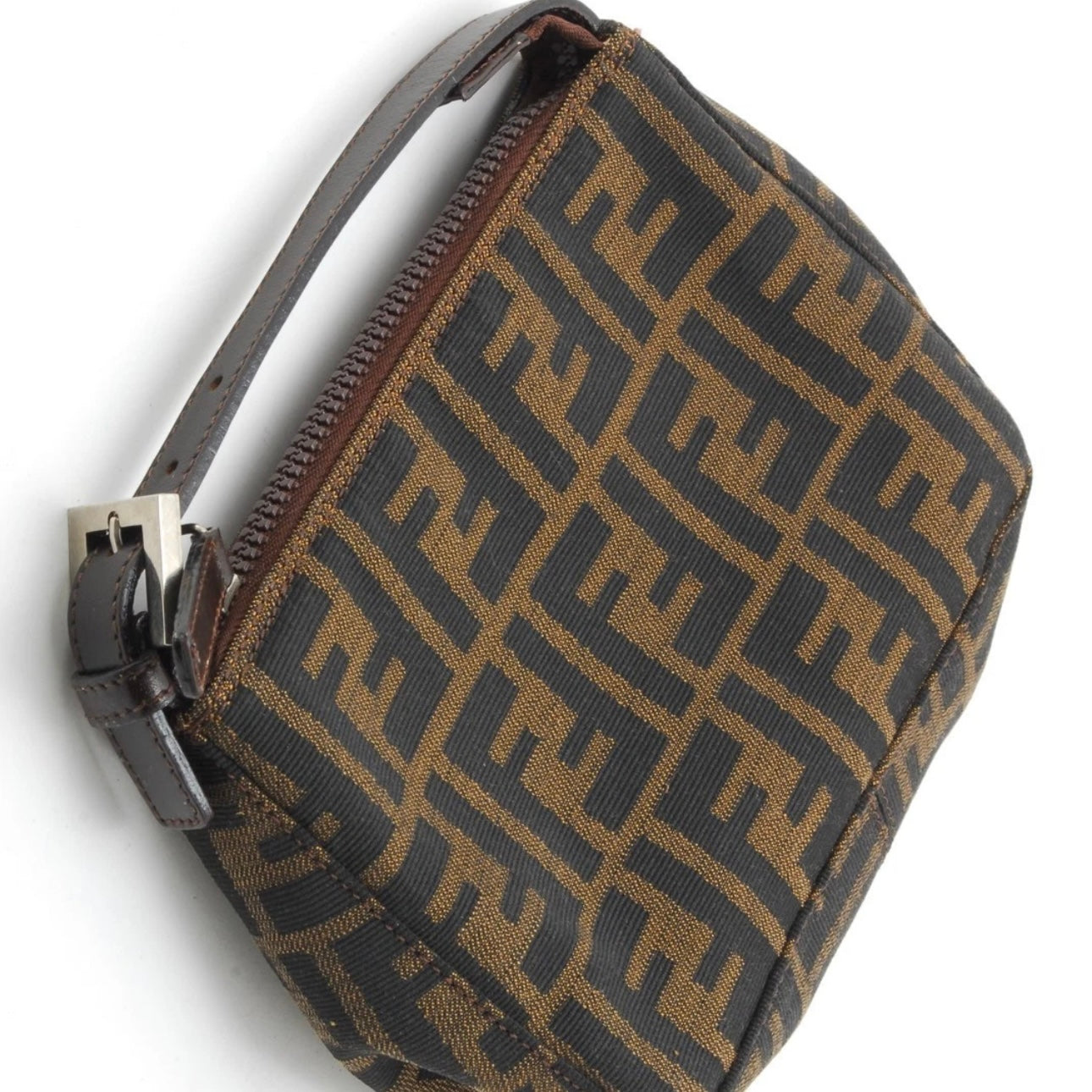 FENDI zucca handbag- canvas, leather