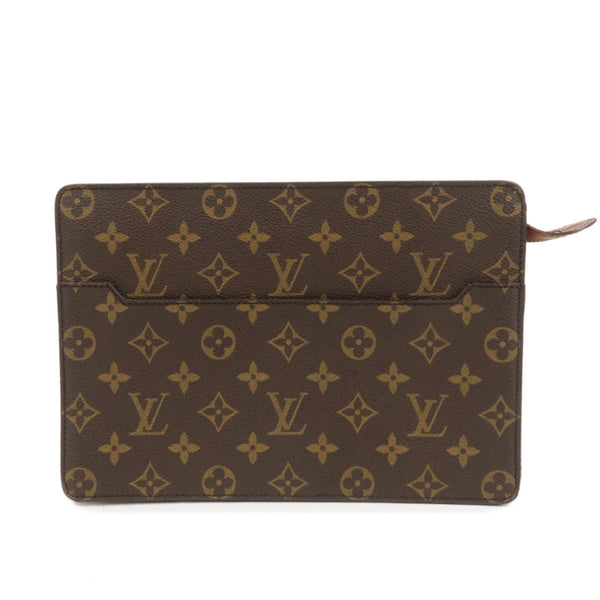 Louis Vuitton Monogram Pochette Homme Clutch Bag Brown