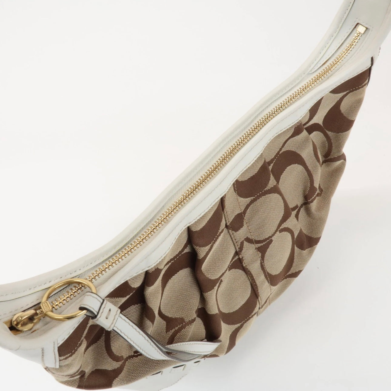 COACH Signature Canvas Leather Shoulder Bag