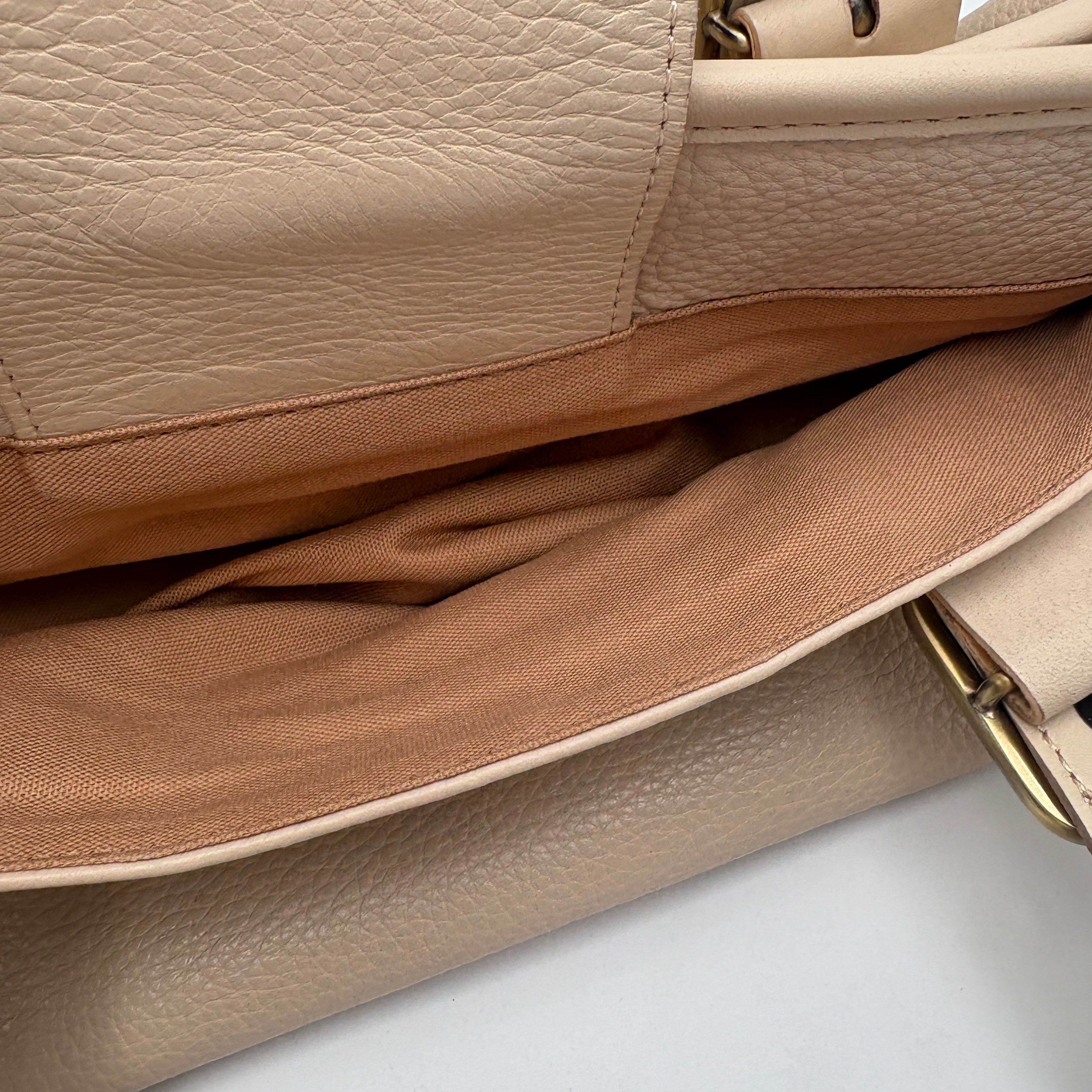 Chloe Tote Bag Leather Beige